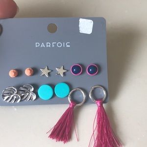 Six pairs of earrings
